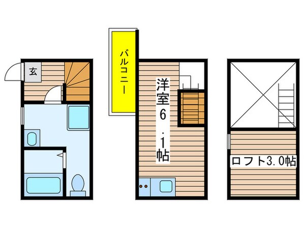 アースクエイク白水北棟の物件間取画像